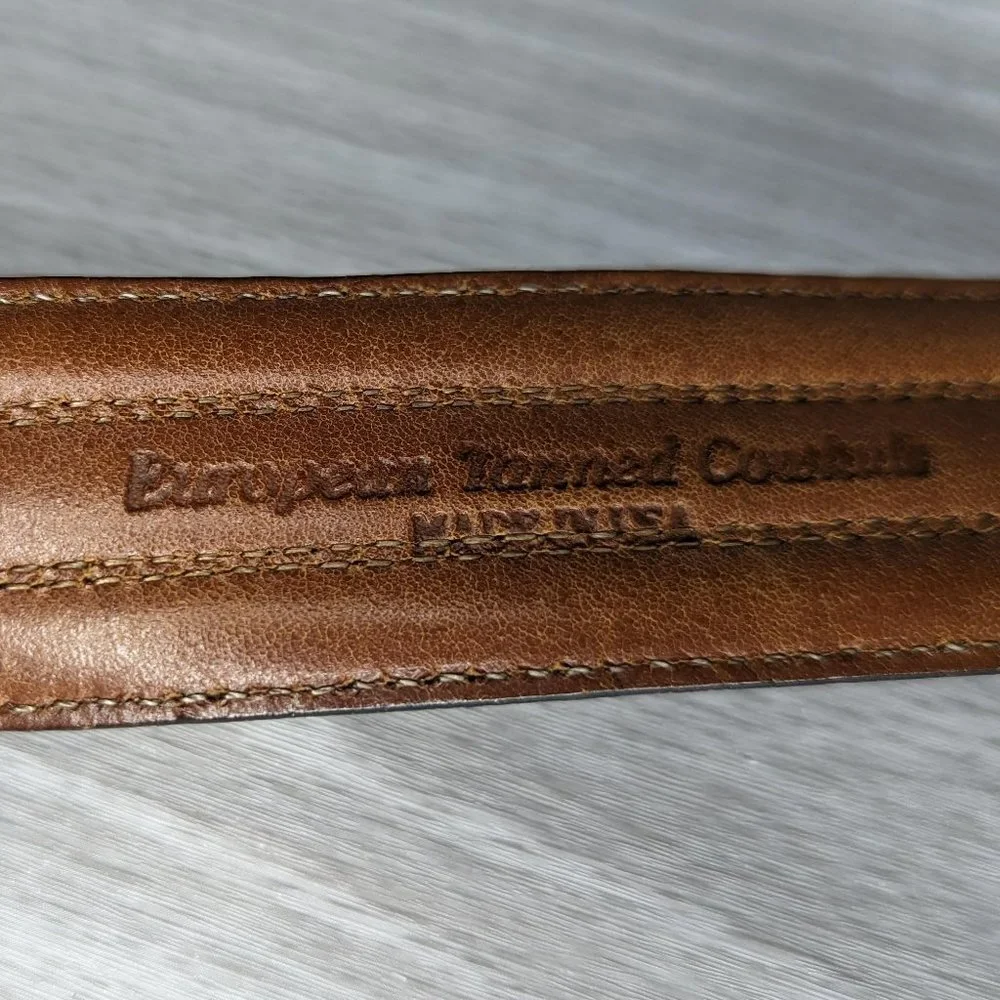 Johnston & Murphy Black Leather Belt Size 42